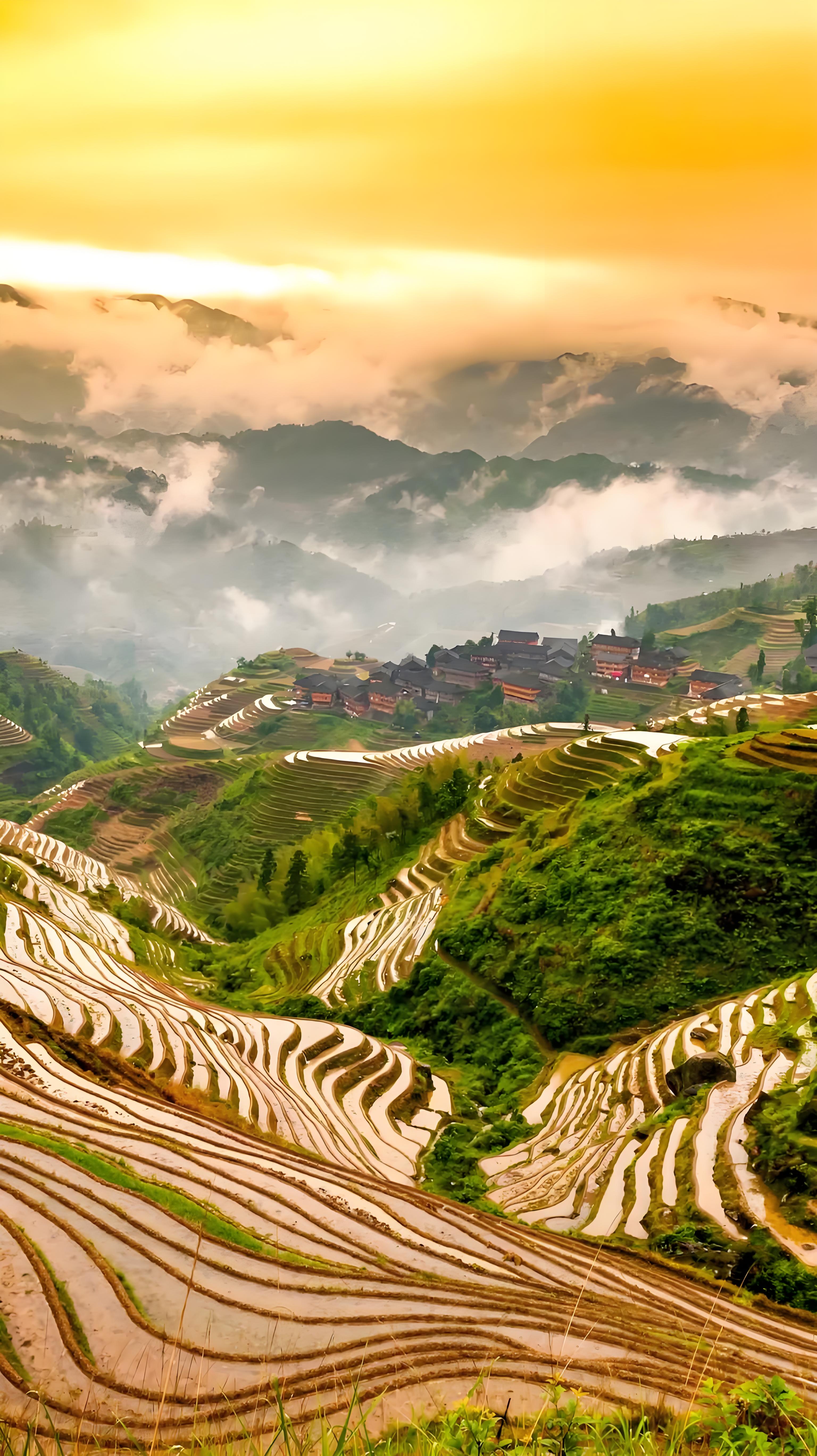 Longji Rice Terraces in Guangxi