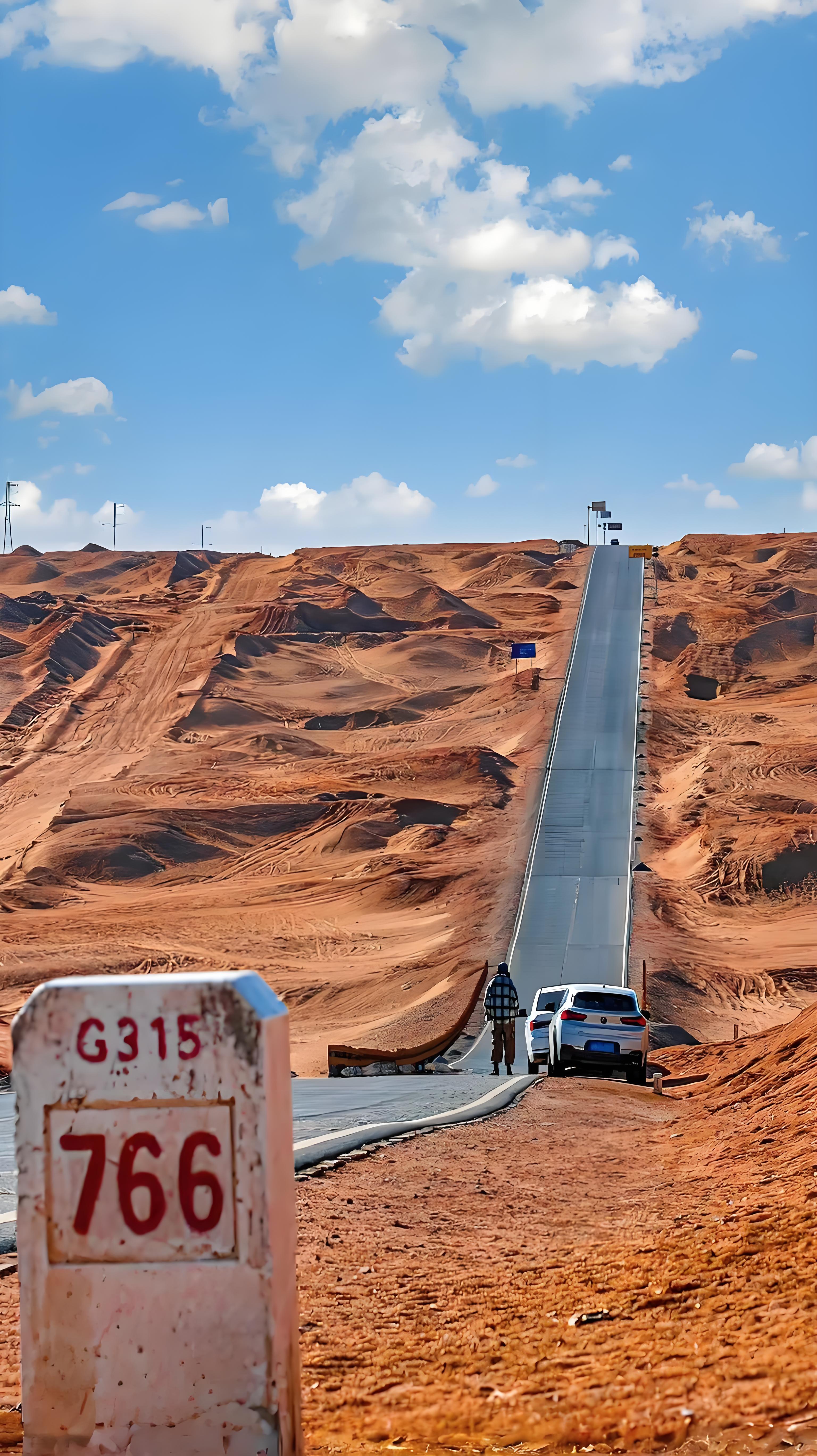 Desert road through Qinghai and Gansu